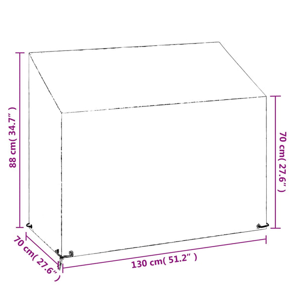 Gartenbank Abdeckung 130x70x88 cm