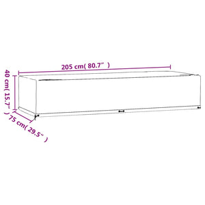 vidaXL Housse pour chaise longue 12 œillets 205x75x40 cm Polyéthylène