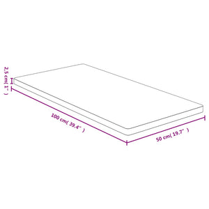 Tischplatte 50x100x2,5 cm Bambus