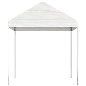 Pavillon mit Dach Weiß 4,46x2,28x2,69 m Polyethylen