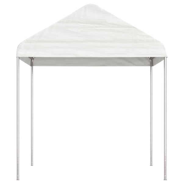 Pavillon mit Dach Weiß 4,46x2,28x2,69 m Polyethylen