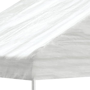Pavillon mit Dach Weiß 4,46x2,28x2,69 m Polyethylen