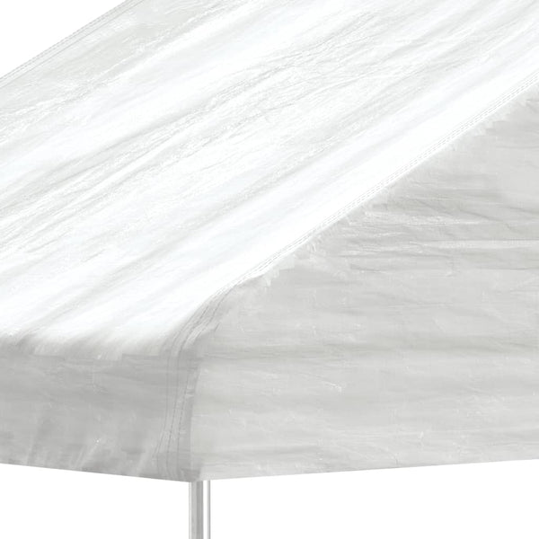 Pavillon mit Dach Weiß 4,46x2,28x2,69 m Polyethylen
