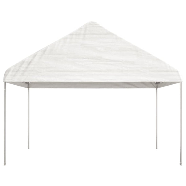 Pavillon mit Dach Weiß 20,07x4,08x3,22 m Polyethylen