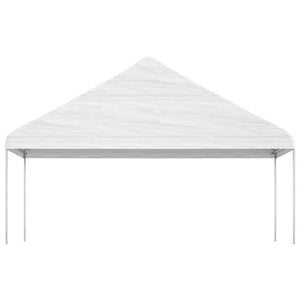 Pavillon mit Dach Weiß 6,69x5,88x3,75 m Polyethylen