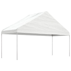 Pavillon mit Dach Weiß 13,38x5,88x3,75 m Polyethylen