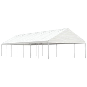 Pavillon mit Dach Weiß 15,61x5,88x3,75 m Polyethylen