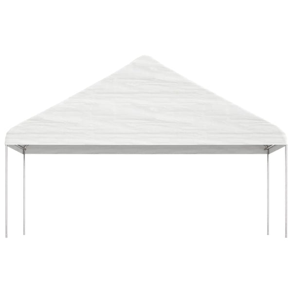 Pavillon mit Dach Weiß 17,84x5,88x3,75 m Polyethylen