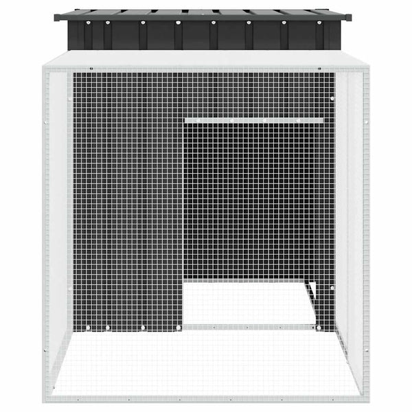 Kaninchenkäfig Anthrazit 200x91x100 cm Verzinkter Stahl