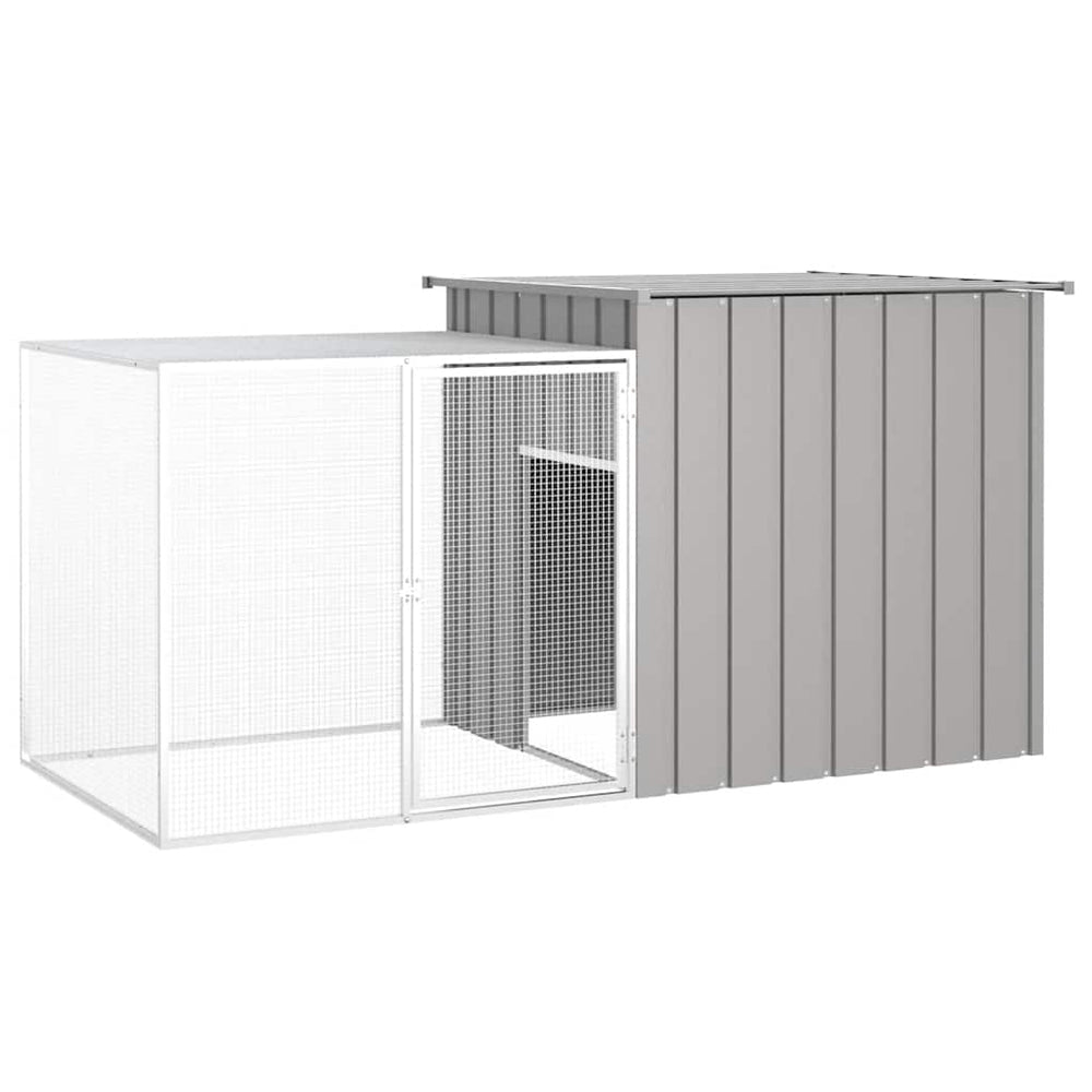 Kaninchenkäfig Grau 200x91x100 cm Verzinkter Stahl