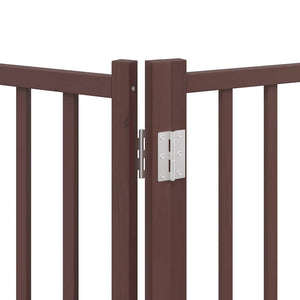 vidaXL Parc pour chien 15 éléments avec porte pliable marron 750 cm en bois de peuplier