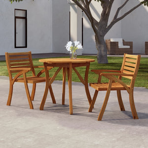 Gartentisch Akazie Ø 85cm Massivholz