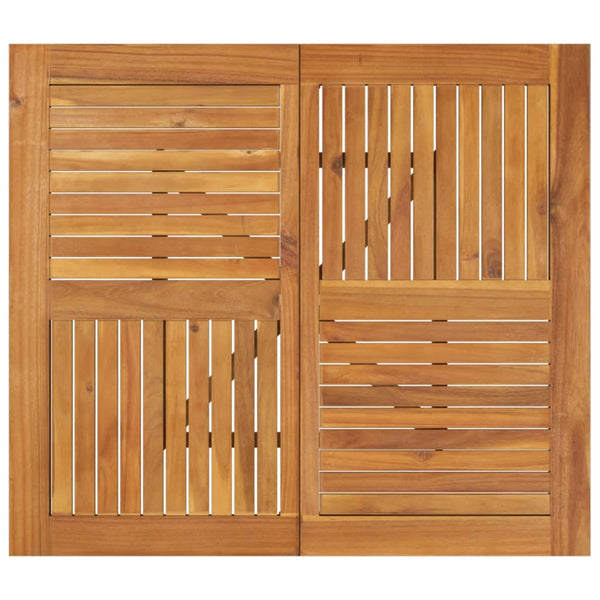 Gartentisch 85x85x75 cm Massivholz Akazie