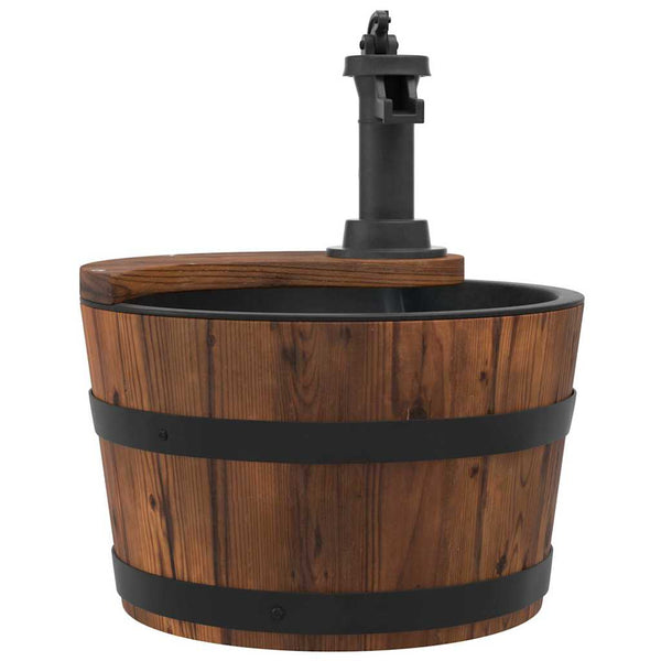 Gartenbrunnen mit Pumpe aus Tannenholz
