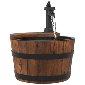 Gartenbrunnen mit Pumpe aus Tannenholz