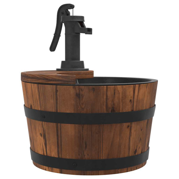 Gartenbrunnen mit Pumpe aus Tannenholz