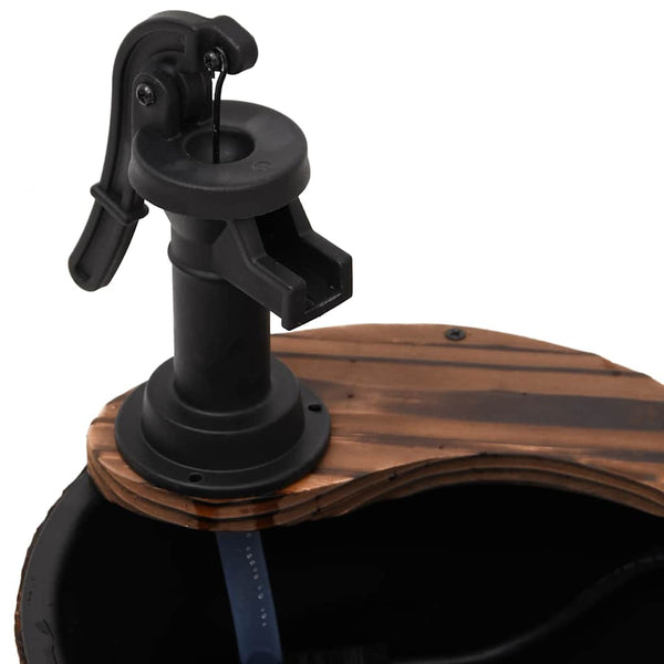 Gartenbrunnen mit Pumpe aus Tannenholz