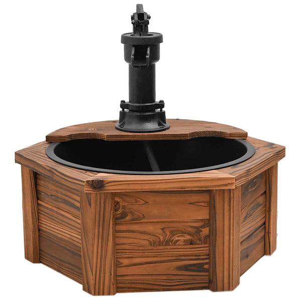 Gartenbrunnen mit Pumpe, Tannenholz