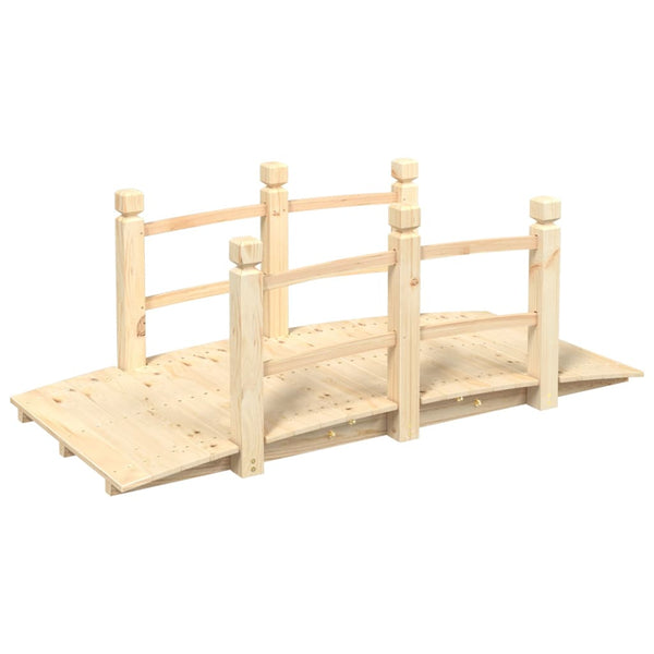 vidaXL Pont de jardin avec garde-corps 150x67x56 cm Bois de sapin massif