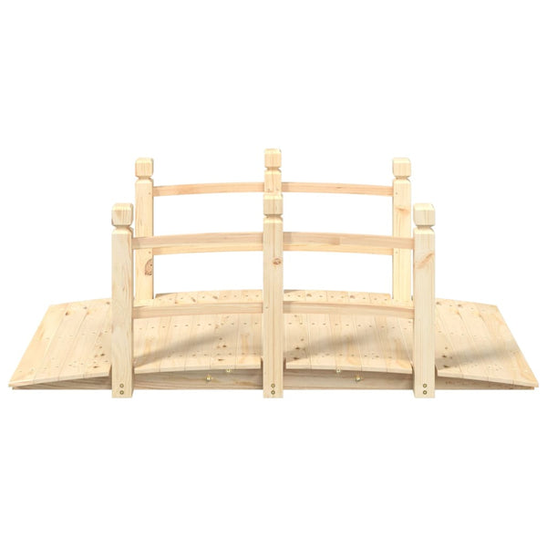 vidaXL Pont de jardin avec garde-corps 150x67x56 cm Bois de sapin massif