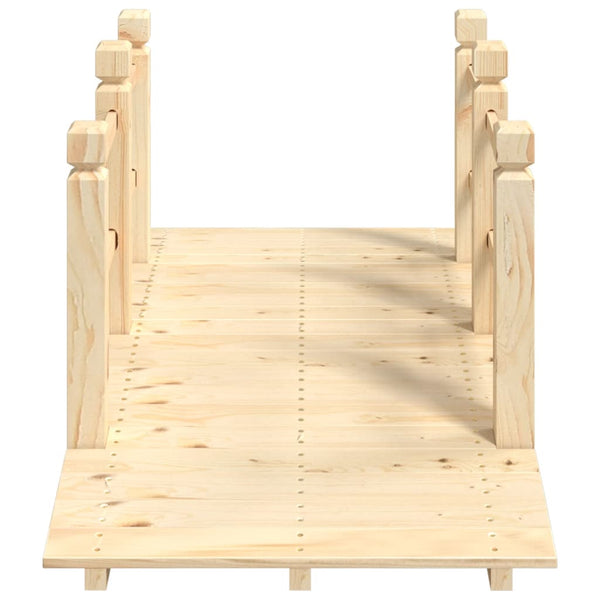 vidaXL Pont de jardin avec garde-corps 150x67x56 cm Bois de sapin massif