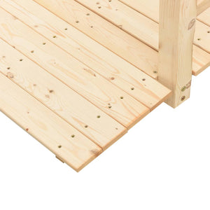 vidaXL Pont de jardin avec garde-corps 150x67x56 cm Bois de sapin massif