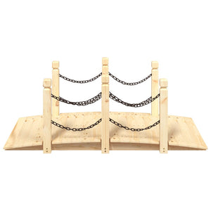 Gartenbrücke aus Fichtenholz mit Geländer