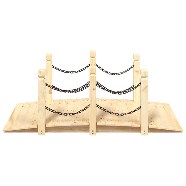 Gartenbrücke aus Fichtenholz mit Geländer