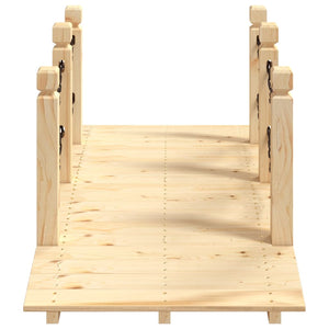 Gartenbrücke aus Fichtenholz mit Geländer