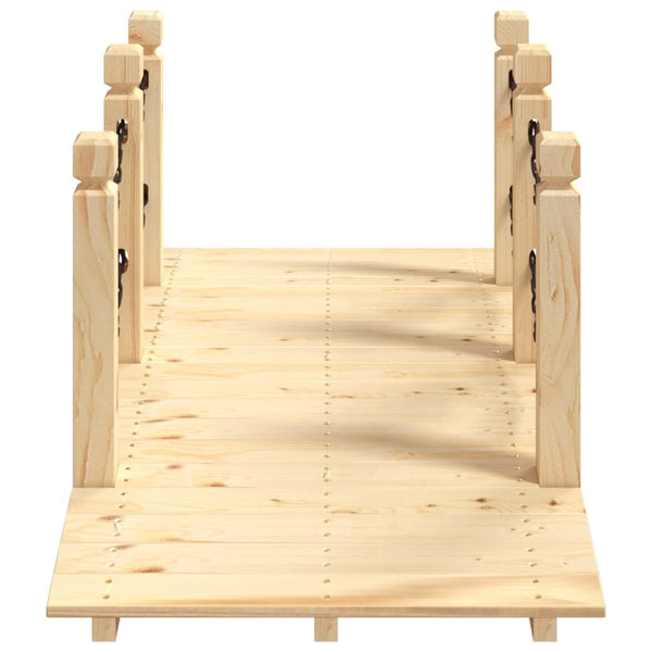 Gartenbrücke aus Fichtenholz mit Geländer