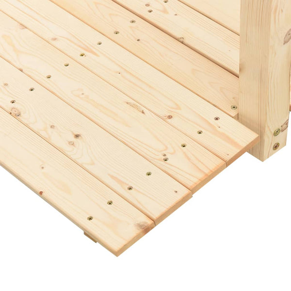 Gartenbrücke aus Fichtenholz mit Geländer