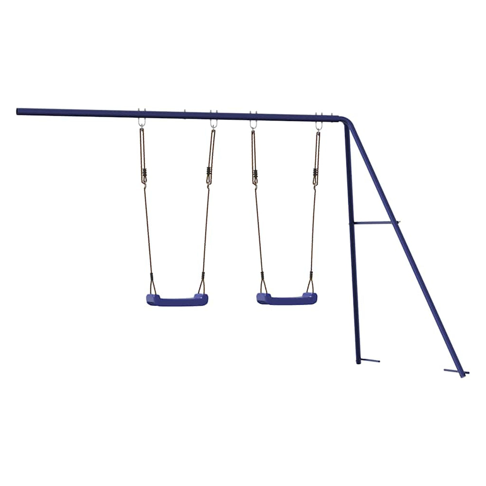 vidaXL Balançoires pour enfants 2 pcs Bleu 265x156,5x155,5 cm Polypropylène
