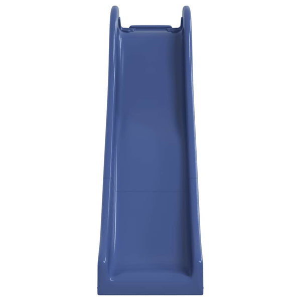 Blaue Rutsche und Schaukel für Spielhaus