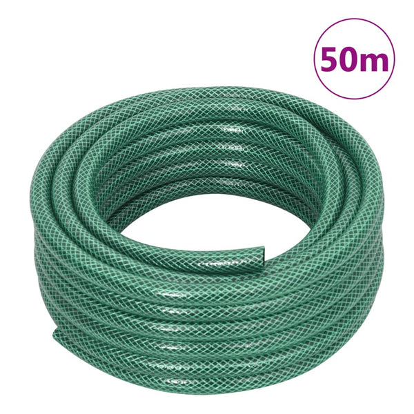 Gartenschlauch mit Armaturen-Set Grün 0,6" 50 m PVC