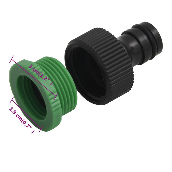 Gartenschlauch mit Armaturen-Set Grün 0,6" 50 m PVC