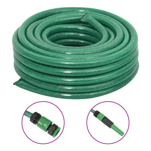 Gartenschlauch mit Kupplung-Set Grün 0,75" 10 m PVC