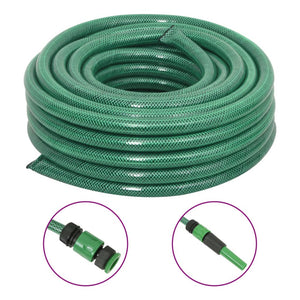 Gartenschlauch mit Kupplung-Set Grün 0,75" 20 m PVC
