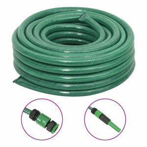 Gartenschlauch mit Kupplung-Set Grün 0,75" 30 m PVC