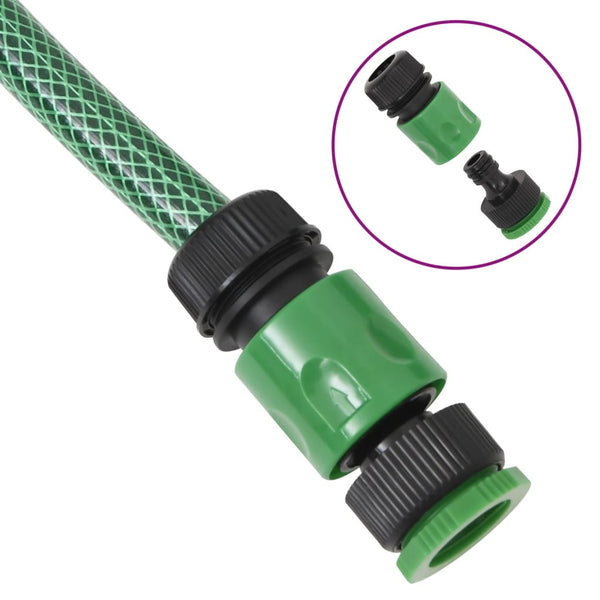 Gartenschlauch mit Kupplung-Set Grün 0,75" 100 m PVC