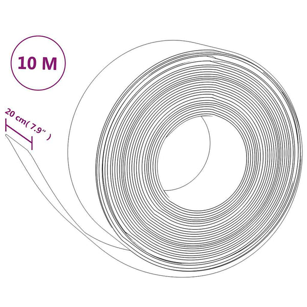 Rasenkanten 3 Stk. Braun 10 m 20 cm Polyethylen