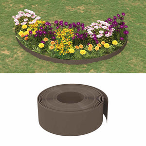 Rasenkanten 3 Stk. Braun 10 m 20 cm Polyethylen