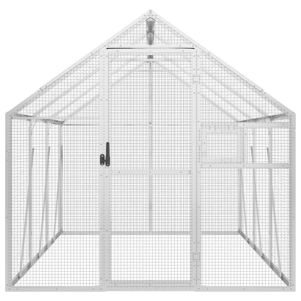 Voliere Silbern 1,79x3x1,85 m Aluminium