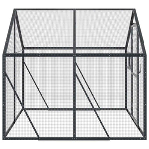 Voliere Anthrazit 1,79x2x1,85 m Aluminium