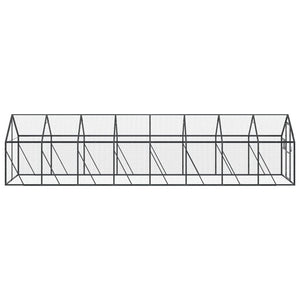 Voliere Anthrazit 1,79x8x1,85 m Aluminium
