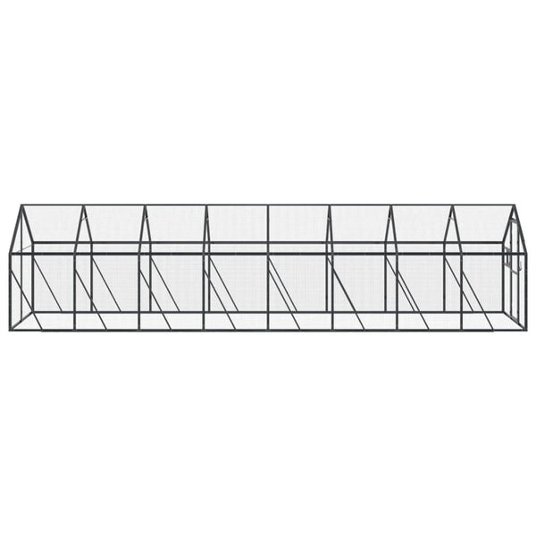 Voliere Anthrazit 1,79x8x1,85 m Aluminium