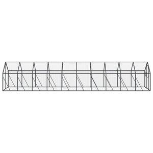 Voliere Anthrazit 1,79x10x1,85 m Aluminium