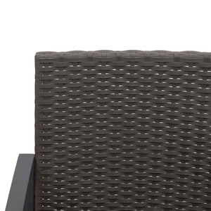 5-tlg. Garten Essgruppe Braun PP-Rattan mit Kissen