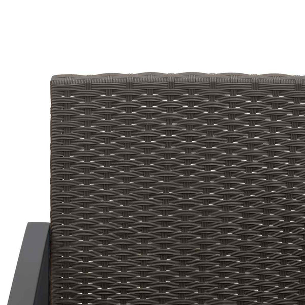 5-tlg. Garten Essgruppe Braun PP-Rattan mit Kissen