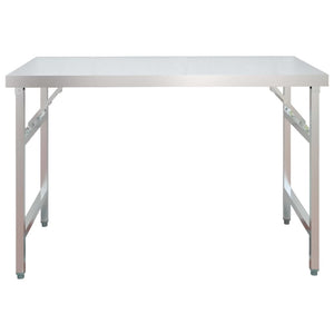 Küchen-Arbeitstisch mit Aufsatzboard 120x60x145 cm Edelstahl