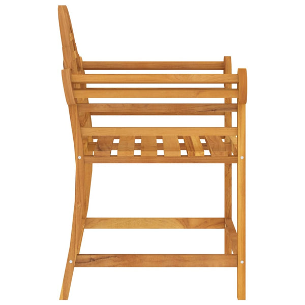 Teak Gartenstuhl Massivholz 88x60x92 cm